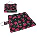 Produktbild COOSUN Rot mit Muster in Schwarz-Weiß-Box Picknick-Decke mit Matte Schimmel resistent und wasserdicht Camping-Matte für rving, Picknickdecke, Strand, Wandern, Reisen und Ausflüge