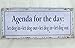 Produktbild Metallschild "Agenda for the Day" Dekoschild Hund Wandschild 30 x 13 cm
