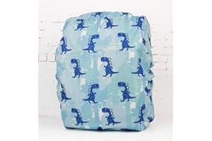 badaren Zaino parapioggia, con dinosauro, protezione antipioggia con custodia, protezione antipioggia per lo zaino, adatto per scuola, escursioni, campeggio, viaggi