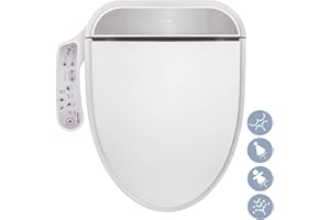 R FLORY FDB320 Asiento de Bidé Inteligente con Calefacción de Asiento, Limpieza con Agua Tibia bidet inodoro con de agua inodoro con chorro de agua bidet para wc (Elongated-EU)