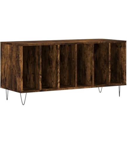 LAPOOH Platenkast Sonoma Eiken 100x38x48 cm Engineered Hout, Media- opslagmeubels, Platenkast, Platenopbergkast-831984