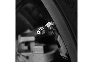 SHIFENG Tappi Stelo Valvole Fit per Mercedes Smart 450 451 453 Fortwo Forfour Pneumatico Accessori Decorativi Confezione da 4 (logo C nero)