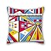Produktbild Pillo Geometrie Kissen Fällen 40,6 x 40,6 cm/40 von 40 cm für Study Room, Bench, ihn, Paare, Mutter, Weihnachten mit 2 Seiten