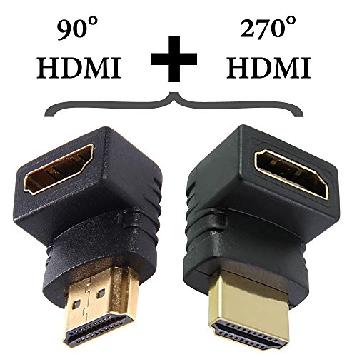 Exinoz® vergoldeter HDMI Adapter für Chromecast, Roku, Fire TV und Apple TV (90° & 270°) - 2