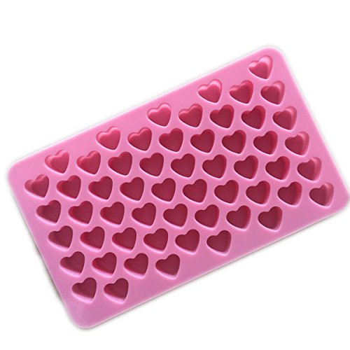 Xcellent Global Mini Herzform Silikon Eiswürfel / Schokoladen Gießform verschiedene Farben M-HG011 - 3