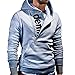 Produktbild Elecenty Herren Slim Fit Halfzip Jacke Kapuze Hoodie Sweatshirt Kapuzenpullover Outwear Hoodie Männer Sweatjacke Kapuzensweater Strickpullover Kapuzenjacke Tops (XL, Grau)