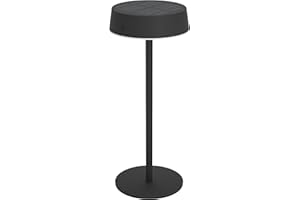 EGLO Lámpara solar de mesa LED para exteriores, batería inalámbrica, regulable, metal en negro, cálido, neutro frío, IP54