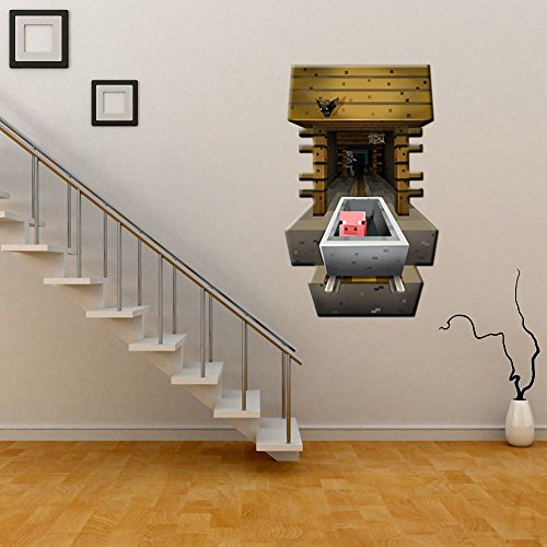 AOHANG Mineshaft Reusable Vinyl Wall Decal Art Decor/ Sticker / Cling / Decoration for Bedroom, Playroom by AOHANG - 4