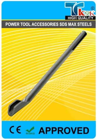 TK9K® - Power Tool Accessories SDS Max Steels SDS Max Gouging Chisel 25mm x 300mm Forged steel. 18mm round shank.