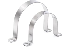 MgcTolBox U-Fascette Stringitubo Acciaio Inox Ø102 mm, Morsetti Per Tubi - 4 Pezzi Per Confezione