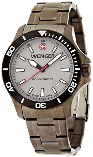 Wenger Herren-Armbanduhr XL Seaforce Analog Quarz Edelstahl beschichtet 01.0641.107 Wenger Herren-Armbanduhr XL Seaforce Analog Quarz Edelstahl beschichtet 01.0641.107