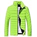Produktbild Herbst Winter Herren, DoraMe Männer Baumwolljacke Stehkragen Dicker Mantel Feste Farbe Taschenjacke Lässige Outwear (Hellgrün, L)