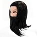 14Inch 80% Real Hair Beard Hairdressing Training Man Head Mannequin with Clamp #2