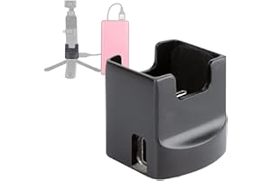HAFOKO OSMO Pocket 1 Ladegerät Desktop Stand Ladestation mit 1/4" Schraubenloch Gimbal Halterung kompatibel für Osmo Pocket 1 Stabilizer mit Type-C Adapter
