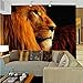 Produktbild Guyuell Benutzerdefinierte 3D Fototapete 3D Lebensechte Tier Lion Wandmalereien Für Kinder Bettwäsche Zimmer Tv Hintergrund Geprägte Vlies Tapeten-200Cmx140Cm