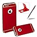 Produktbild iPhone 6S Plus Hybrid 3 in 1 Abnehmbar Überzug Rahmen Einzigartig Hart Handyhülle,iPhone 6 Plus Rüstung Stoßfest Ultra Dünn Full Body Schutz Anti Rutsch Zurück Schutztasche Hülle,Herzzer Einfach Luxus Galvanisieren Plated PC Textur Schale Schutzhülle Bumper Case Cover Skin für iPhone 6 Plus/6S Plus 5.5 Zoll + 1 x Frei Rot Handy Halterung Ständer + 1 x Frei Weinrot Touch Pen Stift Stylus - Rot