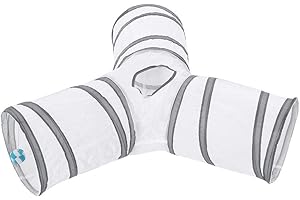 ZERODIS Tunnel pour Chat à 3 Voies, Jouet Pliable et Interactif pour Lapins Chatons Petits Chiens(01#)