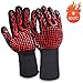 Produktbild 800 Extreme Heat Resistant BBQ Gloves Food Grade Kitchen Oven Mitts Flexible Hot Oven Gloves with Cut Resistant EN407 Certified Silicone Non-Slip Cooking Gloves for Grilling/Baking