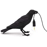 SELETTI Bird Lamp Waiting Lampada da Tavolo Corvo Nero