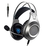 NUBWO Gaming Headset, N2 Stereo Wired PC Gaming Headset mit Rauschunterdrckungsmikrofon, Over-Ear Kopfhrer fr PC, MAC, Playstation 4, Xbox One, Android und iPhone-Silver - 