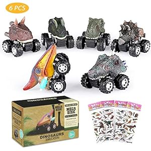 joylink Coches Dinosaurios, 6PCS Pull