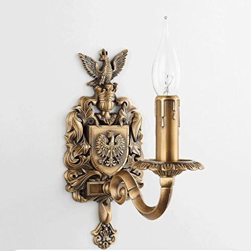 ZHAOJING Full Copper Living Room TV Sofa Background Wall Lamp Retro Pure Copper Aisle Bedroom Bedside Lamp E14