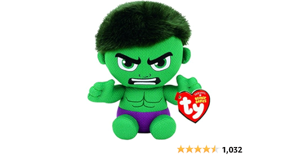 Ty Reg Hulk Marvel Beanie Multicolored Amazon Co Uk Toys Games