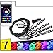 Produktbild 4-Stück Multicolor LED Innenraum Underdash Lighting KitBy APP Bluetooth Controller für iPhone Android
