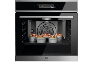 Electrolux EOA9S31CX Horno Multifunción de Vapor, 72 L, Cámara con Conectividad, Sonda Térmica, Puerta de 4 Cristales, Display LCD Táctil, Serie 900, Inox, Clase A++, Fabricado en DE