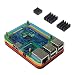Produktbild Clearain Für Raspberry Pi 3 Gehäuse Aluminium mit Kühlkörper, Kompatible mit Raspberry Pi 3 2 Model b (5 Schichten Farbkasten Gehäuse)