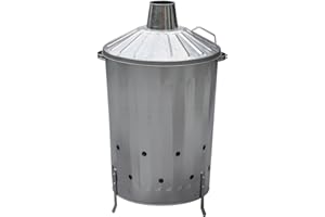 CRAZYGADGET 90L Galvanised Garden Incinerator Fire Bin