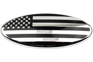 HIBEYO 1 emblème universel pour calandre avant et arrière de voiture - Convient pour Ford ovale - 17,5 cm - Argenté