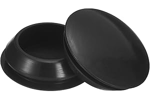 QUARKZMAN 8pz Tappi in Silicone, Tappi a Scatto Rotondi in Gomma per Foro 28-30mm, Tappi per Fori Impermeabili Tappo Foro Tubo Metallico, Cappucci Estremità Mobili, Tappo in Gomma Nero
