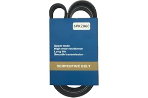 ICHEPLUS 6PK2060 Serpentine Belt 6 Ribs 81.1 inch for 335d 2009-2011 Cimarron 1985-1986 Cavalier 1985-1986 Ranger 1994-1995 1997-1999 S15 Jimmy 1987-1988 Safari 1987-1990 Santa Fe 2007-2009 EPDM