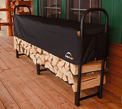 ShelterLogic Kaminholzregal, Kaminholzständer, Holzregal rund mit Abdeckung 244cm // Brennholzregal für Feuerholz - 3