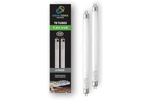 Aqua-Terra Lighting 7.0% UVB T5 Tube 8 Watt Lamp. for Shade Dwelling/Arboreal Species in Ferguson Zones 1-2. 8w Bulb Provides Full Spectrum+UVB Lighting - Replace Every 12 Months - Pack of 2 Bulbs.