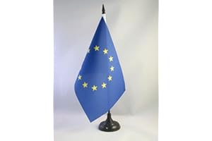 AZ FLAG Bandiera Da Tavolo Europa 21x14 cm - Piccola Bandierina Unione Europea – Ue 14 x 21 cm