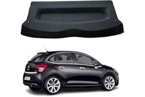 TCC Parcel Shelf Direct Car Parcel Shelf - Compatible with Citroen C3 (2009-2016) | Sturdy Boot Cover with Clips and Cord for Extra Storage | Space Saving Car Accessories | Black