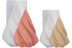 Junhui 2 Pezzi Stampi Candela Stampi in Silicone, Geometrica Conicità Stampi Candela, 3D Forma di Conicità Stampi per Candele in Silicone per Realizzare Candele, Saponi, Artigianato