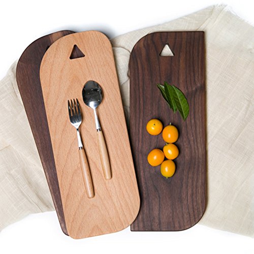 Schneidebrett Tranchierbrett 40*15*2cm aus Vollholz (B, Walnuss) - 3