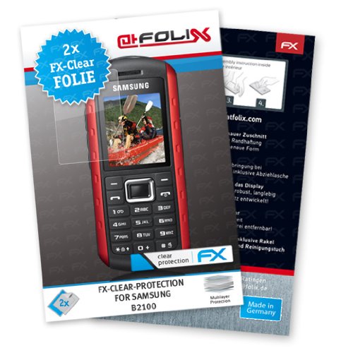 Displayschutz@FoliX - atFoliX Lámina Protectora de Pantalla FX-Clear para Samsung B2100 (2 uds.)
