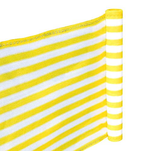 Balkon Sichtschutz 0,90 x 5m Gelb Weiß