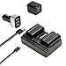 Produktbild EN-EL15 Akkus 2er-Pack Ersatzakkus - Elenxs Li-ion-Ersatzakkus mit USB -Dual-Akkuladegerät + 4.1A-Auto-Ladegerät + 2.1A-Wand- Ladegerät für die Digitalkameras von Nikon EN-EL15 and Nikon DSLR D810, D750, D7200, D7100, D7000, NIKON 1 V1 (100% kompatibel mit dem Original)