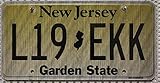 Zusatztext: Garden State US Nummernschild NEW JERSEY Kennzeichen # USA License Plate # Auto - Schild