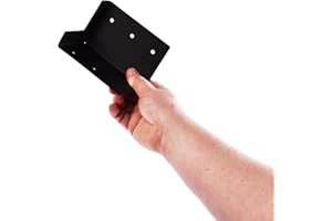 Indoor Outdoors 4 x Large Corner Brackets for Raised Beds, Bedding Vegetable Planet Box Garden - Square or Rectangular Planter or Bed Fixing Bracket - Black