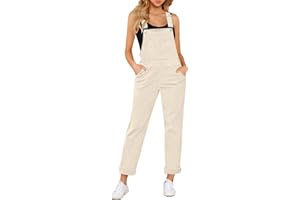 luvamia Women's Corduroy Overalls Adjustable Straps Bib Pocket Jumpsuit Overall