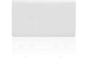 Trendi Switch Artistic Modern Glossy Decorative Screwless Standard Double Wall Blanking Plate for Electrical Sockets, Outlet with Screws in Ice White - ART-2BLKWH