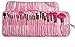 Yaha Professional 24pcs Makeup Brush Set tools Make-up Toiletry Kit Wool Brand Make Up Brush Set Case Cosmetic brush (24pcs Pink)