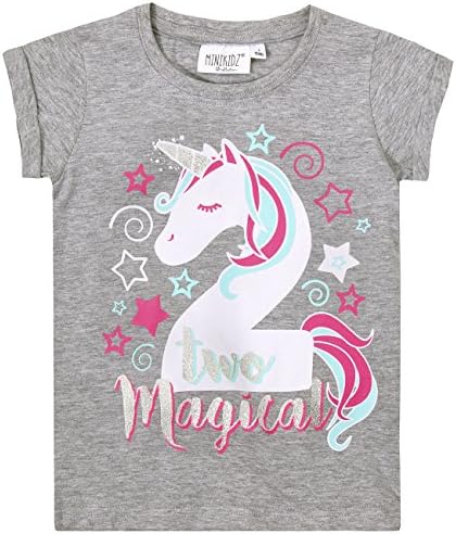 Minikidz Infant Girls Birthday T-Shirt Tee Shirt Unicorn Toucan Llama 1 2 3 4 5 6 Years