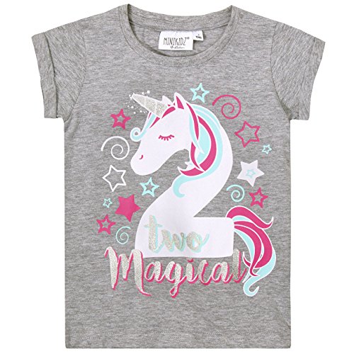 Minikidz Infant Girls Birthday T-Shirt Tee Shirt Unicorn Toucan Llama 1 2 3 4 5 6 Years